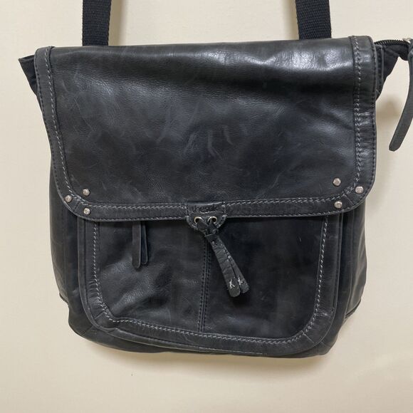 The Sak Ventura Convertible Backpack Distressed Black Leather Crossbody Handbag main image 5